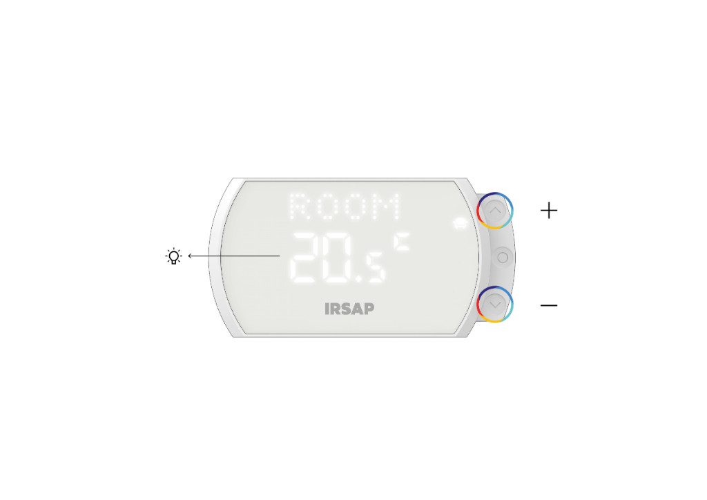 Once you reach the affected environment, the Smart Thermostat will display the set temperature and it will be possible to change it through the 