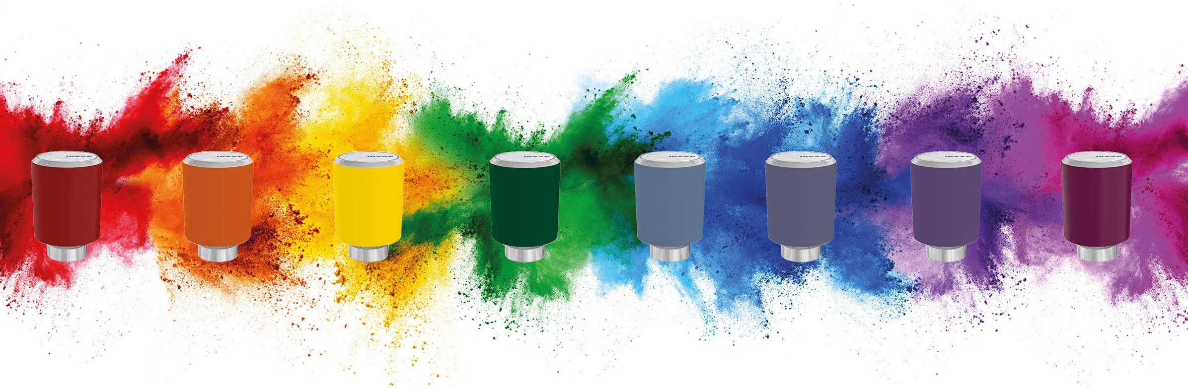 New! Take a look at the new colours for IRSAP NOW intelligent thermostatic valves!