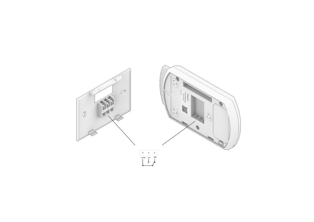 La tapa tiene orificios para la instalación en la caja eléctrica de 3 o 4 módulos.  6.	Conecte los cables eléctricos de acuerdo con las ilustraciones que se muestran.