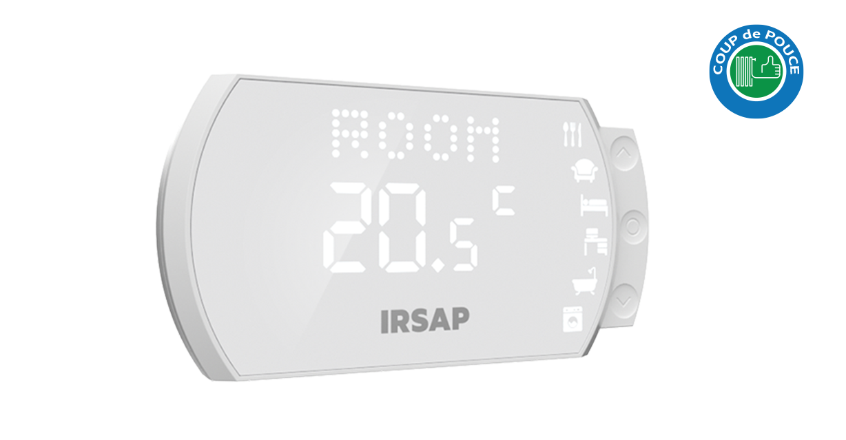 thermostat intelligent connecté IRSAP NOW coup de pouce